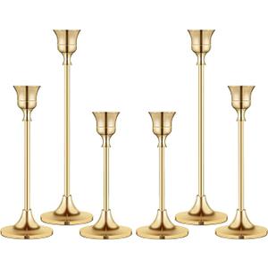 Candlestick Holders,Taper Candle Holder for Candlesticks Gold Brass Vintage Candle Stick Candle Holder Candelabra Candle Holder for Fireplace Party Dining