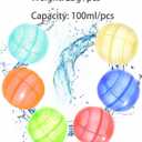 12PCS Reusable Water Balloons Set - 6 Colors Silicone Refillable Splash Balls for Kids Outdoor Summer Activities, Pool Beach Water Games, Fast Self-Sealing Water Bomb Toys