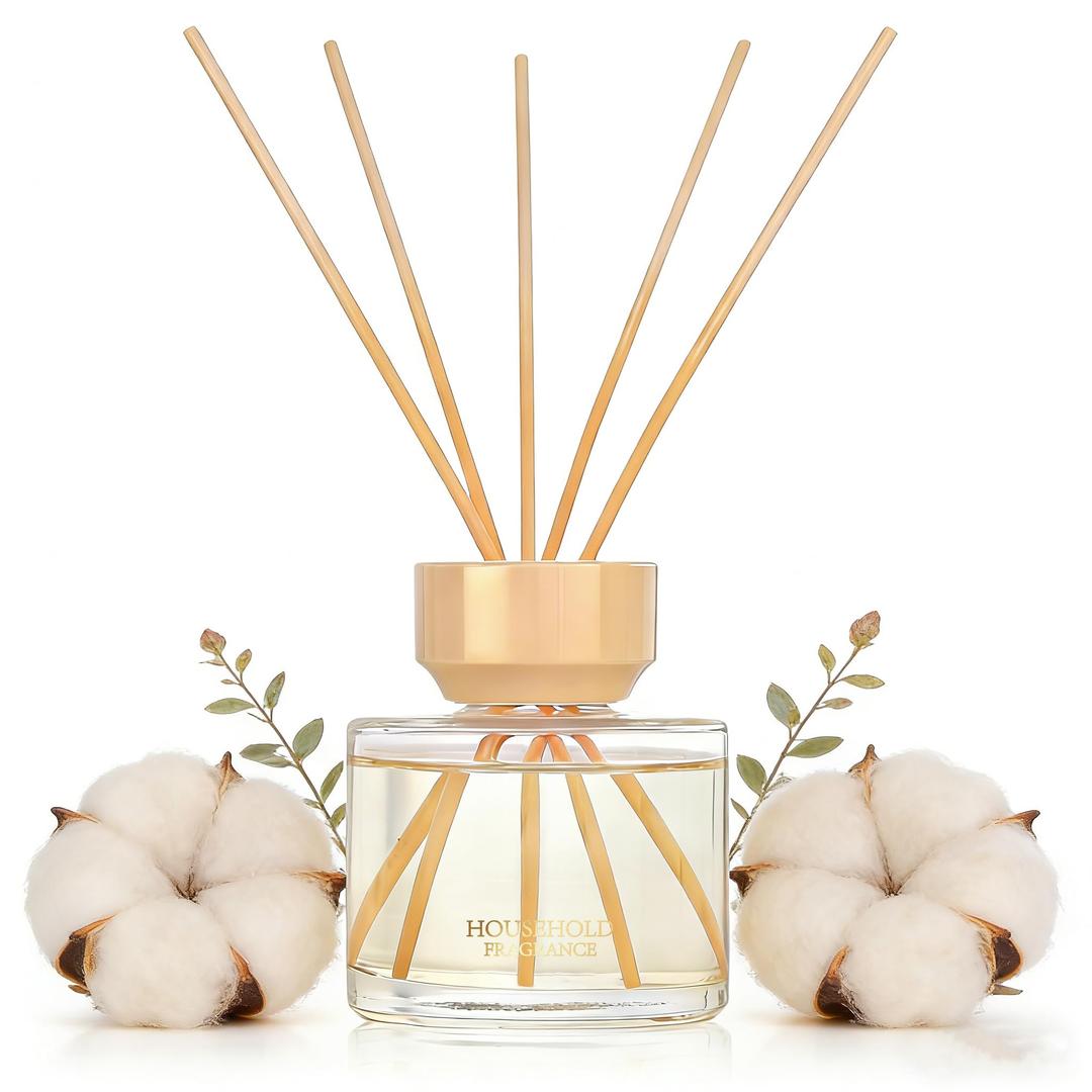 Reed Diffuser Set - 3.38 fl oz (100ml) Lemon Verbena Oil Diffusers | 5 Premium Reed Sticks | Home Fragrance Oil for Bathroom, Bedroom & Living Room | Aromatherapy Diffuser | Shelf Decor