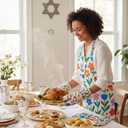 Blushtier Passover Kitchen Accessories Sets, Including Kitchen Apron, Pot Holder, Oven Mitt Passover Gifts for Home Seder