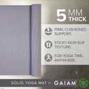Gaiam Yoga Mat - Premium Solid Thick Non Slip Exercise & Fitness Mat for All Types of Yoga, Pilates & Floor Workouts