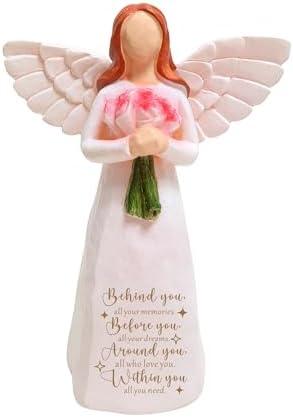 Spldnd Graduation Angel Figurines Gifts for Her, Birthday Gift Ideas for Women, Inspirational Home Decor for Girl, College/High School Graduation Doll Keepsake, Hand-Painted Angel Figurine
