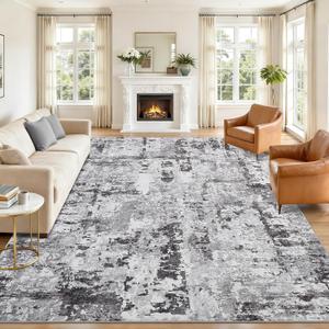 GarveeHome Modern Area Rugs 8x10 for Living Room, Abstract Large Washable Rug Soft Non Slip Stain Resistant Floor Mat Carpet Indoor Thin Accent Rug for Bedroom Nursery Home Decor