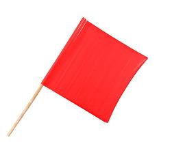 Warning Flag-18"X18" Bright Red Vinyl Flag