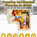 Backflow Preventer Insulation Cover (5F), POROLIR 12"X13" Thicker Pressure Vacuum Breaker Cover, Water Well Pump Sprinkler Valve Cover, Outdoor Faucet Cover for Winter, Khaki