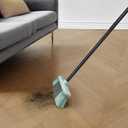 Indoor Broom Soft Bristle Brooms - Brooms for Sweeping Indoor Pet Hair, House Broom for Cleaning Hardwood, Tile, and Decking Surfaces Across.Green