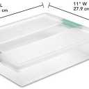 STERILITE 19638606 Large Clip Box, Clear with Blue Aquarium Latches 2 pieces (Large)