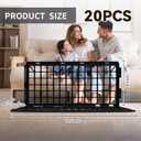 20 PCS Under Couch Blockers for Bed Couch Furniture Underneath Stop from Getting Under The Sofa (Black-20pcs)