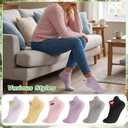 6 Pairs Women's Pilates Grips Socks Yoga Non Slip Socks (White)