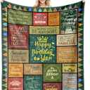 TRISG Birthday Gifts for Women, Gifts for Womens Blanket 50"x60", Happy Birthday Decorations Gifts for Women/Girls, Woman Blankets, Gifts for Woman Friendship Mom Daughter Wife Girls Sister Grandma