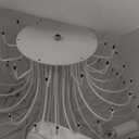 TOCHIC Modern Farmhouse Chandelier for Dining Room 21", Small Vintage White Wood Chandeliers Light for Living Room, Rustic Pendant Lighting Fixture Ceiling Hanging for Foyer Bedroom Entryway