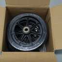 4 Pack 6 Inch Solid Replacement Wheels - Environmentally Friendly Rubber Material, Wear-Resistant PU Tires, Anti-Slip, and Durable ABS Wheel Hub - Easy to Install, (4Pcs 6Inch Wheels)