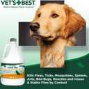 Vets Best Flea and Tick Yard and Kennel Spray Natural Yard Treatment for Fleas, Ticks and Mosquitoes Plant and Pet Safe Outdoor Spray with Certified Natural Oils Made in USA 96 oz Refill