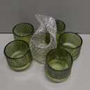 LAMORGIFT 6 Pcs Large Green Candle Holder for Wedding Table Decor-3.15"×3.15" Green Votive Candle Holders for Rustic Wedding Centerpieces, Bridal Shower Decor, Tea Party Decorations