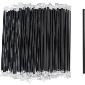 Disposable Black Plastic Boba Straws 9 Inch - 8mm Wide Diameter Individually Wrapped (1200 Count Bulk) for Bubble Tea, Smoothies, Milkshakes - BPA-Free & Durable, Elegant for Parties, Cafes, Home Use
