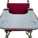 Removable Wheelchair Tray Table for Adult Elderly Eating Reading Sturdy ABS Plastic Wheelchair Dining Table Board with Cup Holder Easy to Install Remove,Fits Wheelchair Arms of 16" - 20"