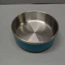 IKITCHEN Dog Bowl for Food and Water, 40 Oz Stainless Steel Pet Feeding Bowl, Durable Non-Skid Double Wall Insulated Heavy Duty with Rubber Bottom for Medium Large Dogs (40 Ounces/5 Cup, Lakeblue)