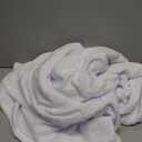 Exclusivo Mezcla Fleece Pure White Throw Blanket for Couch, Sofa, Super Soft and Warm Blankets, All Season, Cozy, Plush, Lightweight, 50x60 Inches