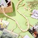 Jetec 4 Pieces Photo String with Clips, 4 Ft Boho Wooden Bead Garland Photo Display Frame for Dorm Room Bedroom Classroom Cubicle Decor, Hanging Picture Holder, Teacher Nurse Appreciation Gifts