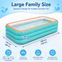 Inflatable Pool for Adults with Pump 102" X 68" X 22"
