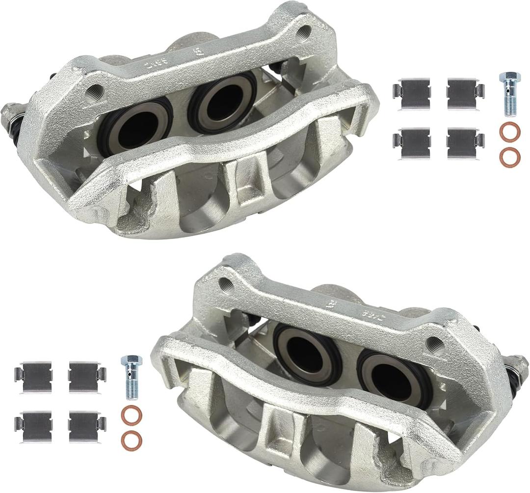 KUSATEC 18B5237 18B5236 Front Disc Brake Caliper with Bracket Compatible with 2010-2021 Ford Expedition, Lincoln Navigator, 2010-2011 F-150, Mark LT, Both Driver and Passenger Side