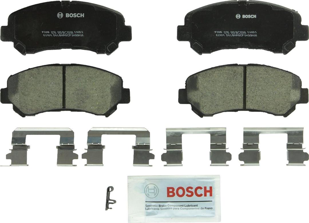 BOSCH BC1338 QuietCast Premium Ceramic Disc Brake Pad Set - Compatible with Select Nissan Maxima, Rogue, Rogue Select, Sentra; Suzuki Kizashi; FRONT