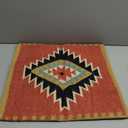 Handmade 100% Wool Kilim Pillow Cover  18x18 Inches, Durable Indian Cushion Case, Premium New Zealand Wool for Home Decor (Orange, Pack of 1)