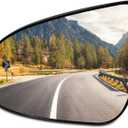 SCITOO Replacement Mirror Glass Driver Side Fit Compatible with 2012-2016 for Toyota Camry 2014-2016 for Toyota Corolla 2012-2017 for Toyota Yaris Heated Chrome