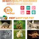 LUCKY HERP 50W Ceramic Heat Emitter, Reptile Heat Bulbs, Ceramic Heat Lamp for Reptiles, Amphibian, Chicken, Dog, Cat (2-Pack)