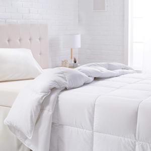 Amazon Basics White Down Alternative Comforter and Duvet Insert with Corner Tabs, Machine Washable, King, All-Season, 102 x 90 inches