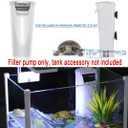 Aquarium Waterfall Filter Reptiles Turtle Filter for small tank 1-15 gallon, Low Level Water Clean Pump Internal Bio Media Water Filtration System for Fish Amphibian Cichlids Frog (Waterfall Filter)