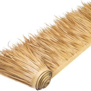 Mexican Tiki Hut Grass Skirting Roof Tiki Bar Grass Duck Blind for Thatch Roofing Bar Decorations Roll Palm Palapa Straw Thatch Roof for Fence Party(Yellow,197 x 15 Inch)