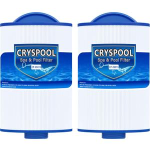 Cryspool 05015 Spa Filter Compatible with 5CH-35, PMAX50P4, PAS35P, Maax 104309, FC-0300, 35 Sq. Ft hot tub Filter Cartridge, 1 1/2" MPT, 2 Pack