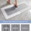 MontVoo-Bath Mat-Bathroom Mat Rug Non Slip Super Absorbent Stain Resistant Quick Dry Thin Bath Rug-Bath Mats for Bathroom Floor Bathtub Vanity-Bathmat Bath Rug Easy Care-17"x27" Grey
