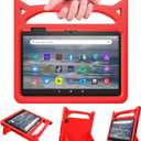 7inch Tablet Case for Kids, Lightweight Shockproof Kid-Proof Cover with Handle Stand for 7 inch Tablet Kids Case Incompatible iPad Samsung Lenove TCL Onn 7inch Tablet (Red)