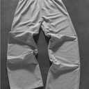 Men's Graphic Letter Wide Leg Sweatpants Drawstring Waist Street Sport Pants with Pockets (Gray, S)