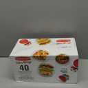 Rubbermaid TakeAlongs 40 Piece Food Storage Set, Red, Total of 12.6 Qts, Ideal Use for Meal Prep and Batch Cooking