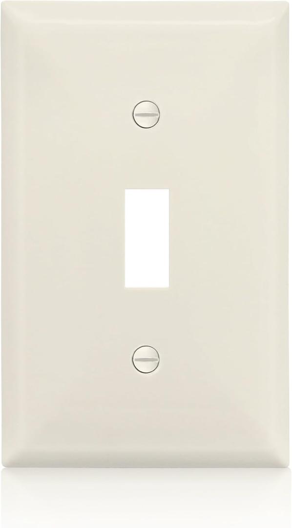 Faith 1-Gang 2.79 x 4.52 in. Toggle Switch Wall Plate Light Almond TWP1-LA-01, Single Toggle Light Switch Cover for Home Improvement, Wall Light Switch Cover Complement Other Decorator Wall Plates
