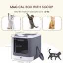 Upgraded Fully Enclosed Cat Litter Box with Lid, Covered Cat Box Enclosure, Anti-Splashing Easy to Clean Kitty Litter Boxes with Drawer, 3 Modes can Use from Kitten to Adult(White&Grey)