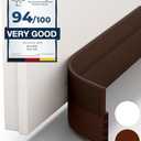 Vellure® door draft stoppers for bottom of door - NEW premium door sweep / door seal strip (save energy – installs quickly and easily) door weather stripping, ideal for keeping out cold (1x39" brown)