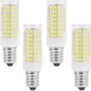Lxcom Lighting 10W E12 LED Corn Light Bulb(4 Pack)- 2835 SMD 102LEDs E12 Dimmable 100 Watt Equivalent 1000LM Daylight White 6000K Chandelier Bulbs Decorative E12 Base for Home Lighting, AC110-120V