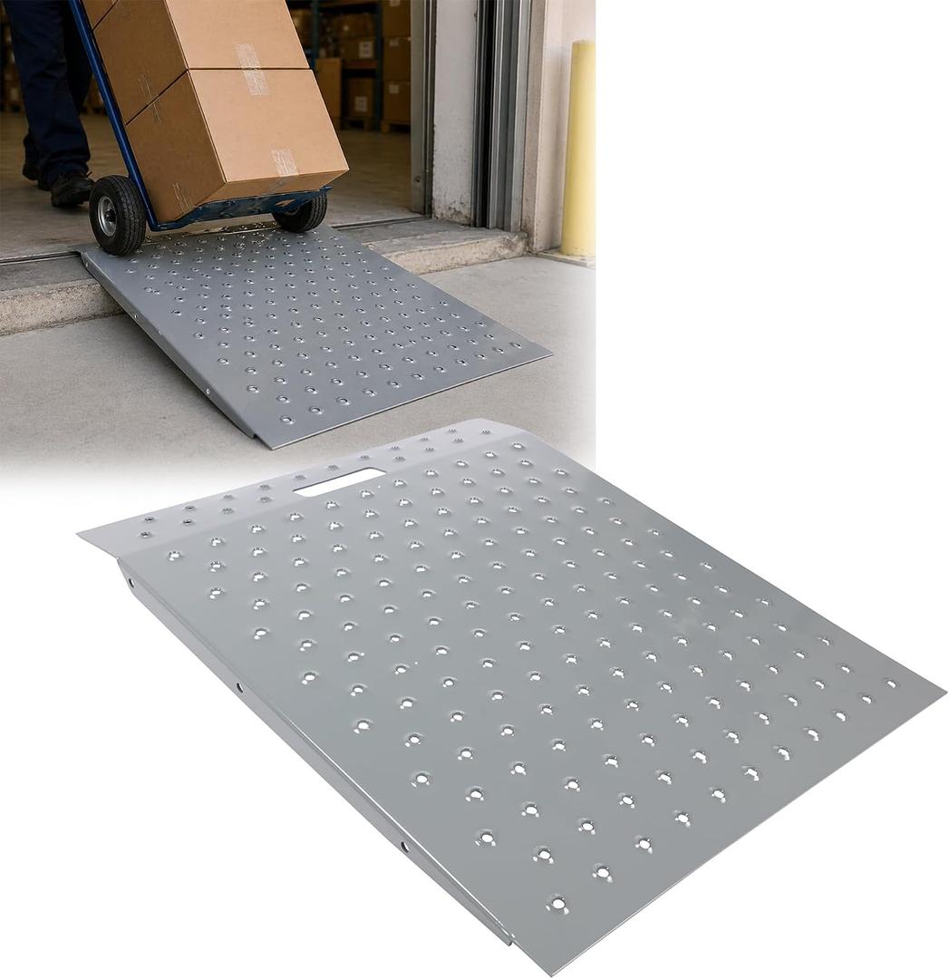 29" x 24" Shed Ramp for Riding Mower & Lawn Equipment -750lbs Heavy Duty Metal Loading Ramps-Slip Punch Plate Loading Ramp for ATV, Motorcycles, Garages, Barns,Lawnmower,Golf Car & Wheelchair (1PC)