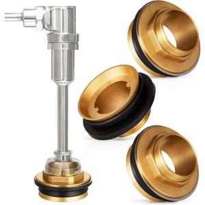 Zonon 3 Pcs 2 Inch x 1-1/2 Inch 100% Brass Closet Spud Urinal Spud Flush Valve Parts Plumbing Fitting for Toilet Urinal Repair Kit