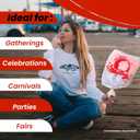 Concession Essentials Cotton Candy Bags-300CT Cotton Candy Bags with Twist Ties, 0.5" Height, 18" Width, 12" Length (Pack of 300)