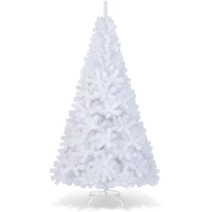  7Ft-Artificial-PVC-Christmas-Tree-W-Stand-Holiday-Season-Indoor-Outdoor-White