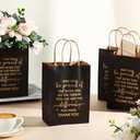 ReliThick 100 Pcs Employee Appreciation Gifts Bags Bulk May You Be Proud of The Work You Do Paper Bags Team Inspirational Gifts for Teachers Coworkers Volunteer Staff Nurses Week Appreciation(Black)