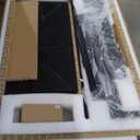 INNOVAR Glass Standing Desk with Drawers, 40 x 24 Inches Electric Height Adjustable Desk, Tempered Glass Top Stand Up Desks for Home and Office, Black