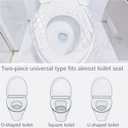 Gel Toilet Seat Cover, Toilet Seat Cushion, Toilet Cover Portable and Washable Toilet Seat Cover Universal, Washable for Standard U Shape Toilet Seats (Clear)