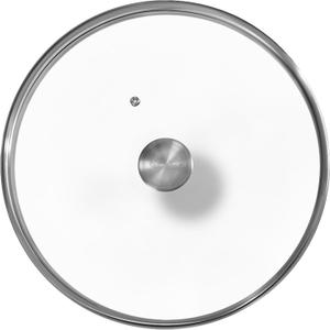 12.1-Inch Glass Lid for Victoria Round 13-Inch Cast Iron Skillet or Pan, Custom Made for Only Victoria Brand, Internal Diameter 12.1-Inch, External Diameter 13 Inch