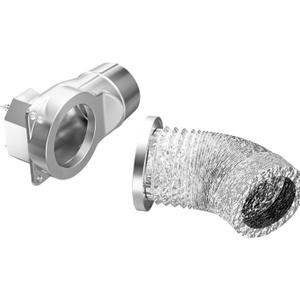 DV-90 Magnetic Dryer Vent Connector Kit - Airtight Quick-Installation for Tight Spaces, Easy lint Cleaning, Strong Magnet Self-Alignment Design with 2.6ft 6" Duct & two Clamps